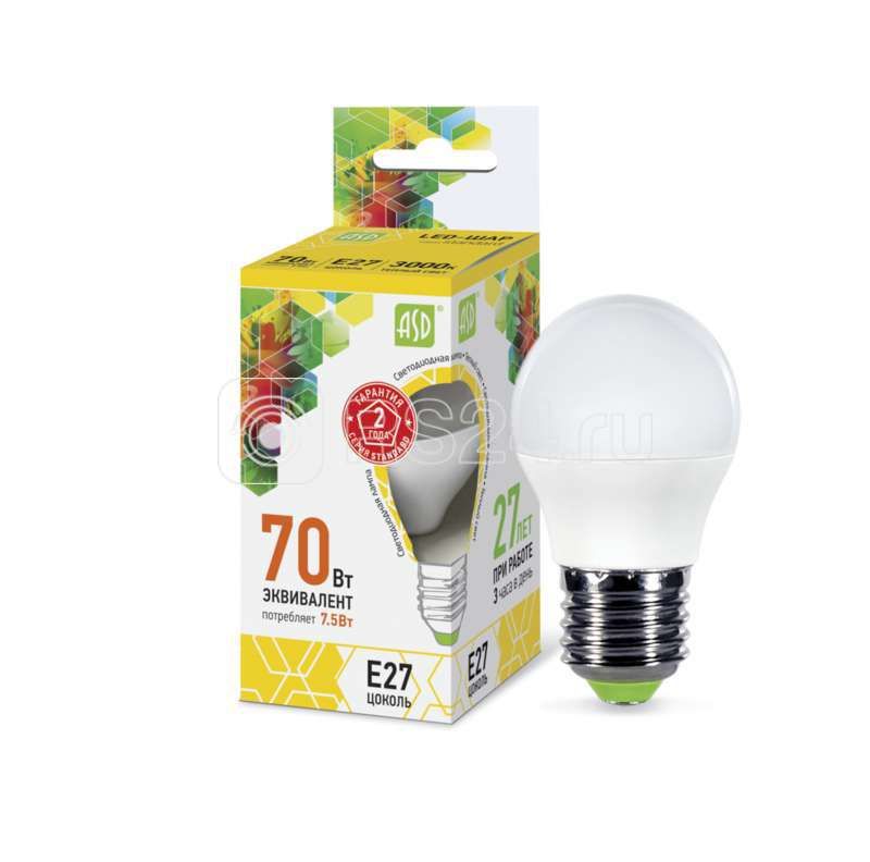 Лампа светодиодная LED-шар Е14 7В.т 501740