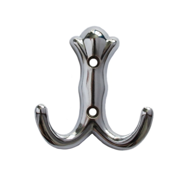 Крючок двойной 1010 мат. хром 25034