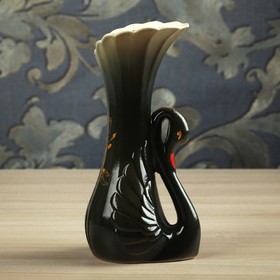 Ваза настол. "Лебедь" 21см черная 1733284