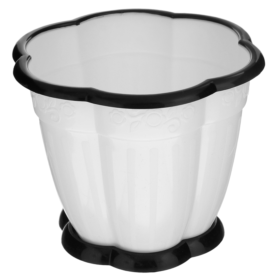 Кашпо 3,0л Восторг с/п Белый М1235