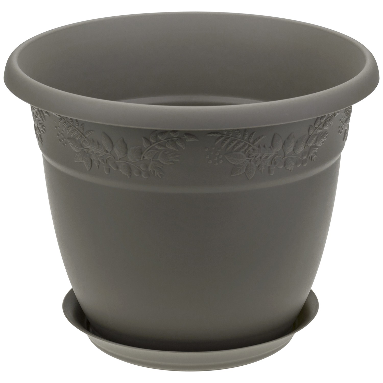 Кашпо 1,4л Рябина Франц.серый М3053