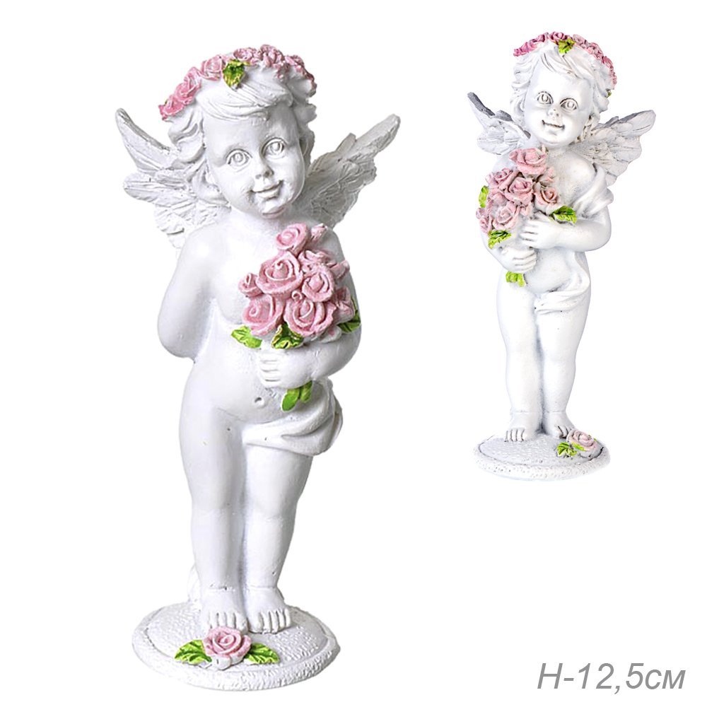 Фигурка Ангел с розами 12см 637174