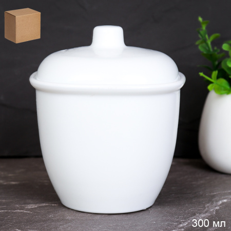 Сахарница 300мл квадратная Белая TZ40 624411