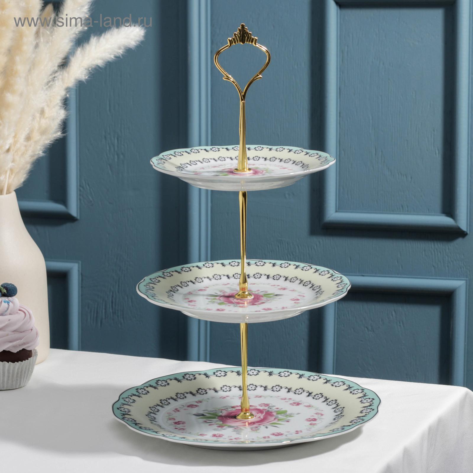 Блюдо 3-х яр. "Цветочный вальс" 1405176