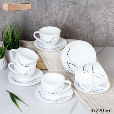 Набор чайн.12пр 250мл Полосы классика 734711