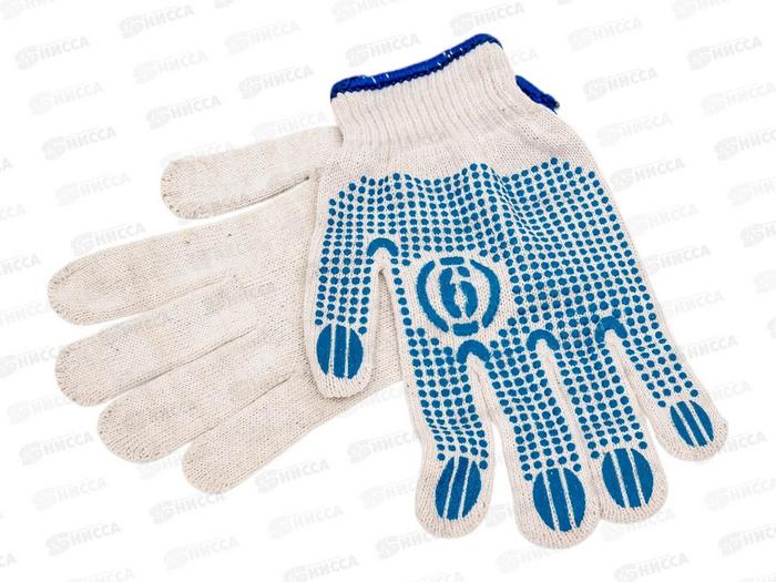 Перчатки Х/Б ПВХ 5нит. серые