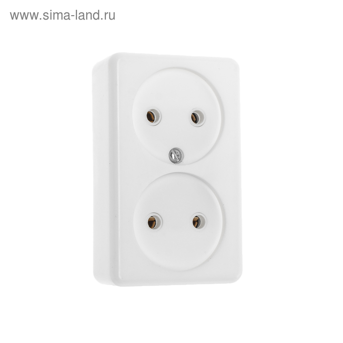 Розетка 2гн 10А 250В белая корп PS 1517 IONICH