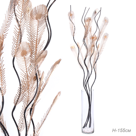 Сухоцвет н-р 5шт 155см Перо павлина F713-33 748198