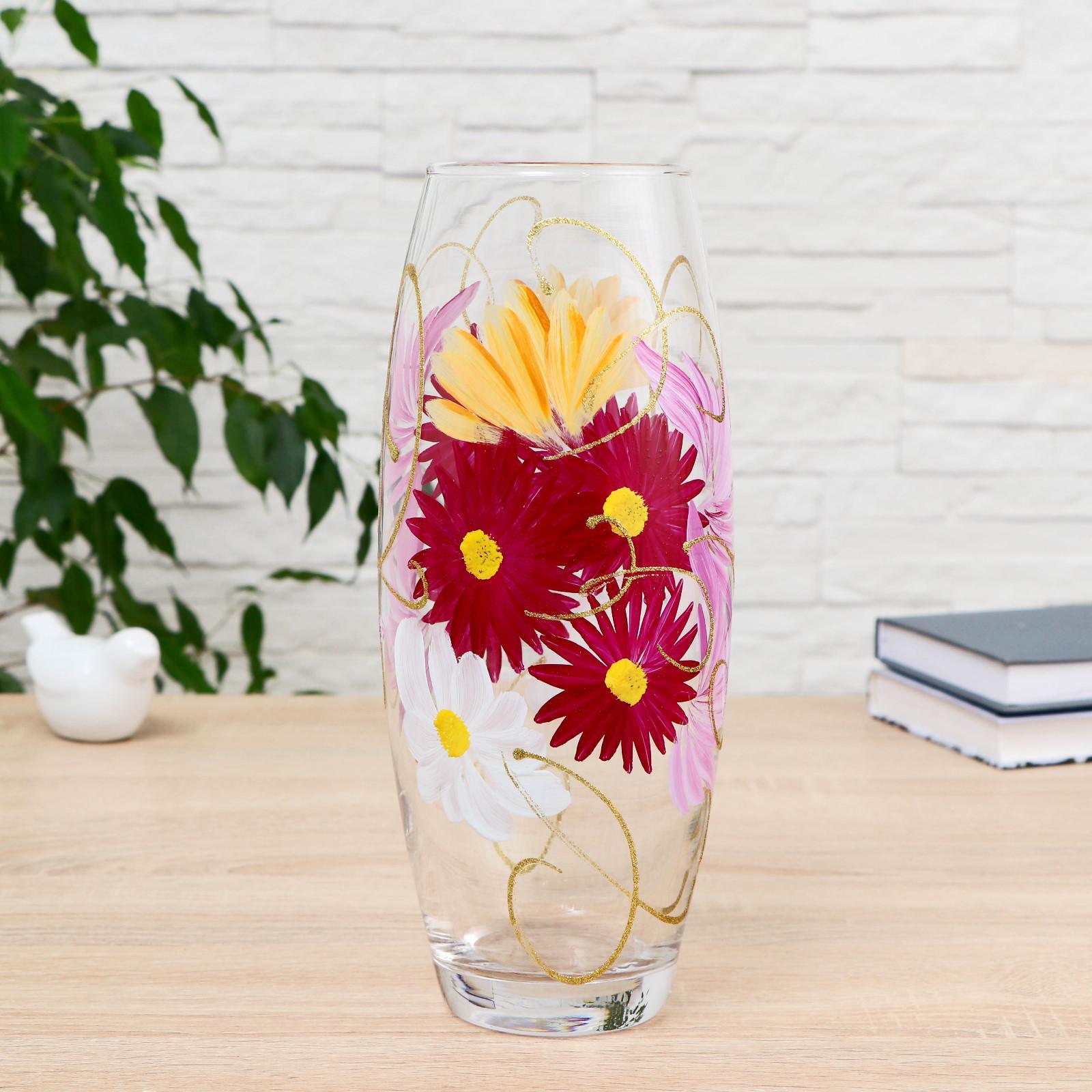 Ваза овал "Герберы" 26см 43966 Д6004/102 572532